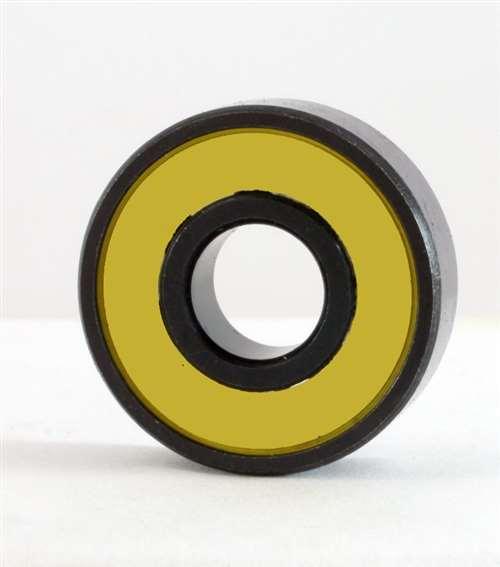 100 Sealed Skate/Fidget Bearing Black with Yellow Seals VXB Ball Bearings
