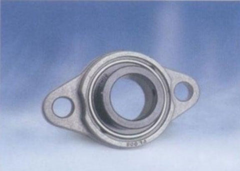 12mm Stainless steel Flange Bearing SSUFL001 Eccentric Collar Locking Two-Bolt Flange - VXB Ball Bearings