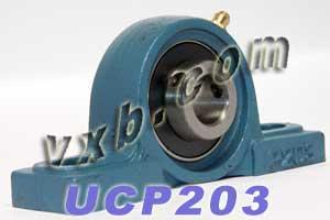17mm Bearing UCP203 + Pillow Block Cast Housing Mounted Bearings - VXB Ball Bearings