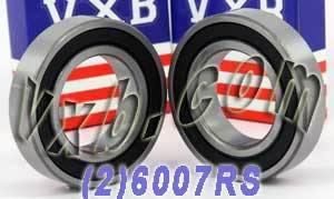 2 Bearing 6007RS 35x62x14 Sealed - VXB Ball Bearings