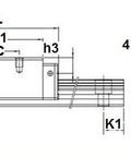 20mm 42.5 Rail Guideway System Flanged Slide Unit Linear Motion - VXB Ball Bearings