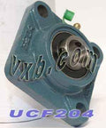 20mm Bearing UCF-204 + Square Flanged Cast Housing Mounted Bearings - VXB Ball Bearings