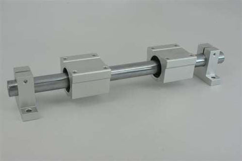 20mm Linear Shaft 60 Long w/2 Slide Units & 2 Shaft Supporter - VXB Ball Bearings