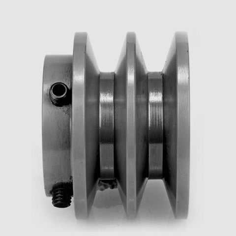 2AK22 1/2" Bore Solid Sheave Pulley with 2.2" OD , Hex set screws 2 grooves for V-belts size 4L, 3L 2AK (OD 22"- ID 1/2") - VXB Ball Bearings