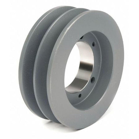 2AK46 H Bushing Solid Sheave Pulley with 4.6" OD Double Groove Pulley 2AK46H for V-belts size 4L, A, AX, 2AK46H (OD 4.6" ) - VXB Ball Bearings