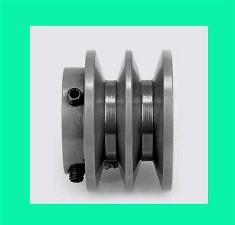 2BK25 5/8" Bore Solid Sheave Pulley with 2-1/2" (2.50") OD , Hex set screws for V-belts size 4L, 5L 2BK25-5/8" - VXB Ball Bearings