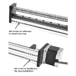 3' Feet Actuator NEMA 23 CNC Ballscrew Linear Motion Slide Rail Table with a Motor - VXB Ball Bearings