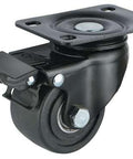 3" Inch Low Profile Caster Wheel 441 pounds Swivel and Upper Brake Nylon Top Plate - VXB Ball Bearings