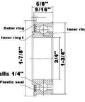 3/4" x 1-3/4" x 5/8" inch Flanged High Capacity Bearing F2456 - VXB Ball Bearings