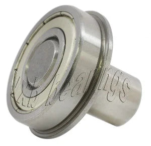 3/8 Inch Flanged Ball Bearing with 1/8 diameter integrated 3/8 Axle - VXB Ball Bearings