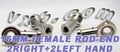 4 Female Rod End 16mm PHS16 2 Right Hand and 2 Left Hand Bearing - VXB Ball Bearings