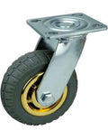 4" Inch Heavy Duty Caster Wheel 441 pounds Swivel Polypropylene core and Rubber Top Plate - VXB Ball Bearings