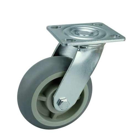 4" Inch Heavy Duty Caster Wheel 441 pounds Swivel Polypropylene core and Thermoplastic Rubber Top Plate - VXB Ball Bearings