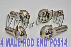 4 Male Rod End 14mm POS14 2 Right and 2 Left Hand Bearing - VXB Ball Bearings