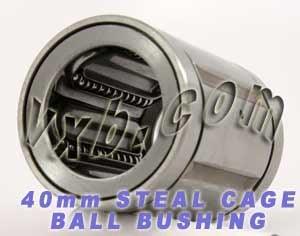40mm Ball Bushing SDM40GA Steel Retainer Linear Motion Bearings - VXB Ball Bearings