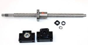 45 inch Travel Stroke 16mm Anit-Backlash Ballscrew set with Nut and Bearing Supports - VXB Ball Bearings