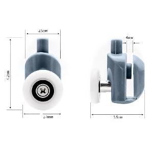 4mm to 6mm Shower Sliding Glass Door Hardware Rollers Kit - VXB Ball Bearings