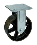 5" Inch Heavy Duty Caster Wheel 507 pounds Fixed Black Cast iron Top Plate - VXB Ball Bearings