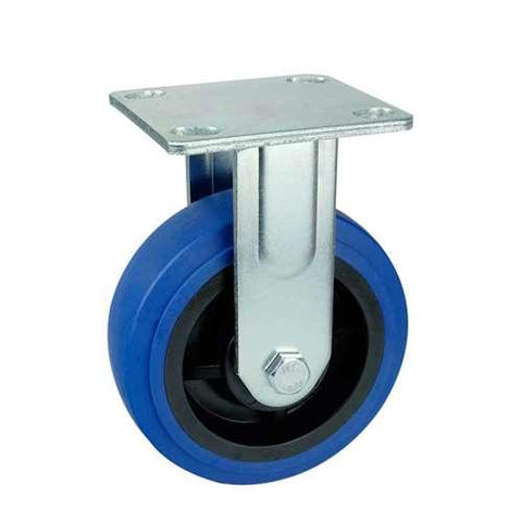 5" Inch Heavy Duty Caster Wheel 507 pounds Fixed Thermoplastic Rubber Top Plate - VXB Ball Bearings