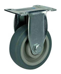 5" Inch Medium Duty Caster Wheel 220 pounds Rigid Thermoplastic Rubber Top Plate - VXB Ball Bearings