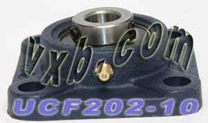 5/8 Bearing UCF-202-10 + Square Flanged Cast Housing Mounted Bearings - VXB Ball Bearings