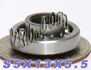 5x13x5.5 Open Bearing Stainless Steel with extended inner ring Bearings - VXB Ball Bearings
