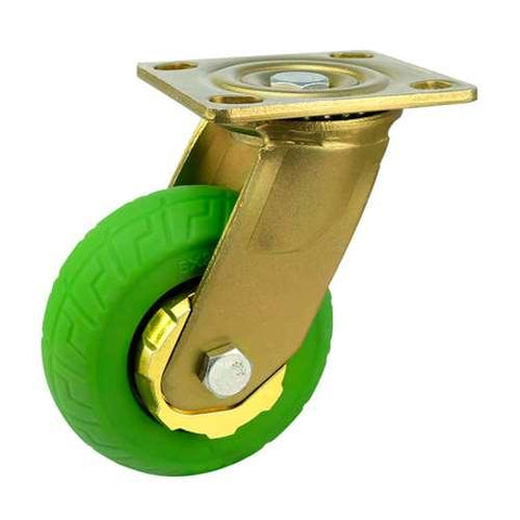 6" Inch Heavy Duty Caster Wheel 617 pounds Swivel Thermoplastic Rubber Top Plate - VXB Ball Bearings