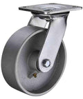 6" Inch Heavy Duty Caster Wheel 661 pounds Swivel Cast Iron Top Plate - VXB Ball Bearings