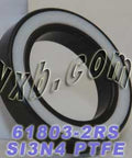 61803-2RS Full Ceramic Sealed Bearing 17x26x5 Si3N4 - VXB Ball Bearings