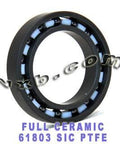 61803 Full Ceramic Bearing 17x26x5 Silicon Carbide SiC - VXB Ball Bearings