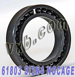 61803 Full Complement Ceramic Bearing 17x26x5 Si3N4 - VXB Ball Bearings