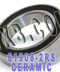 61908-2RS Bearing Hybrid Ceramic Sealed 40x62x12 - VXB Ball Bearings