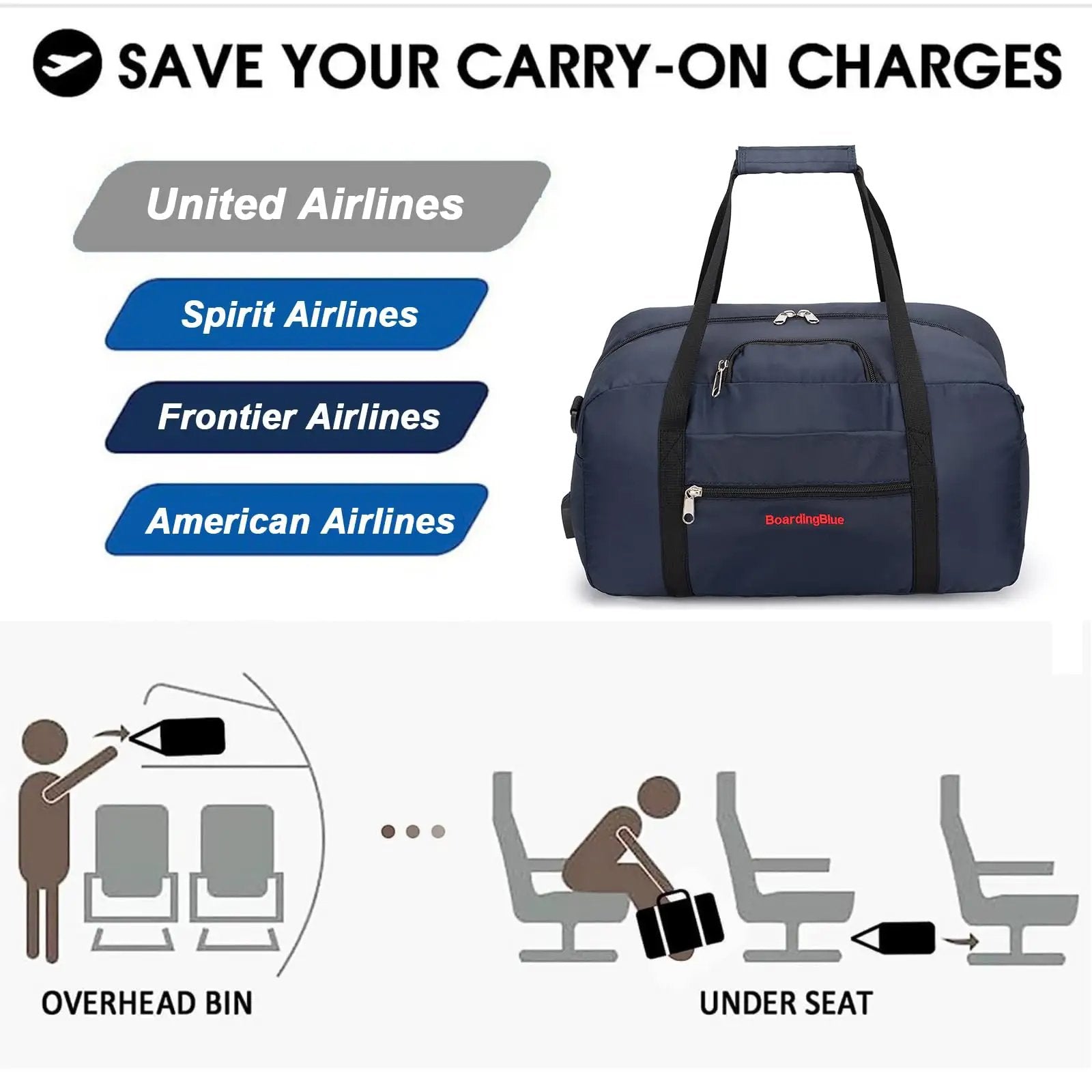 boardingblue frontier airlines laptop backpack personal item under seat Duffle Bag For Air Travel ✓ Shimano Beast Master Boat NA-101824 A soft material adult SKU:CSC70MHF