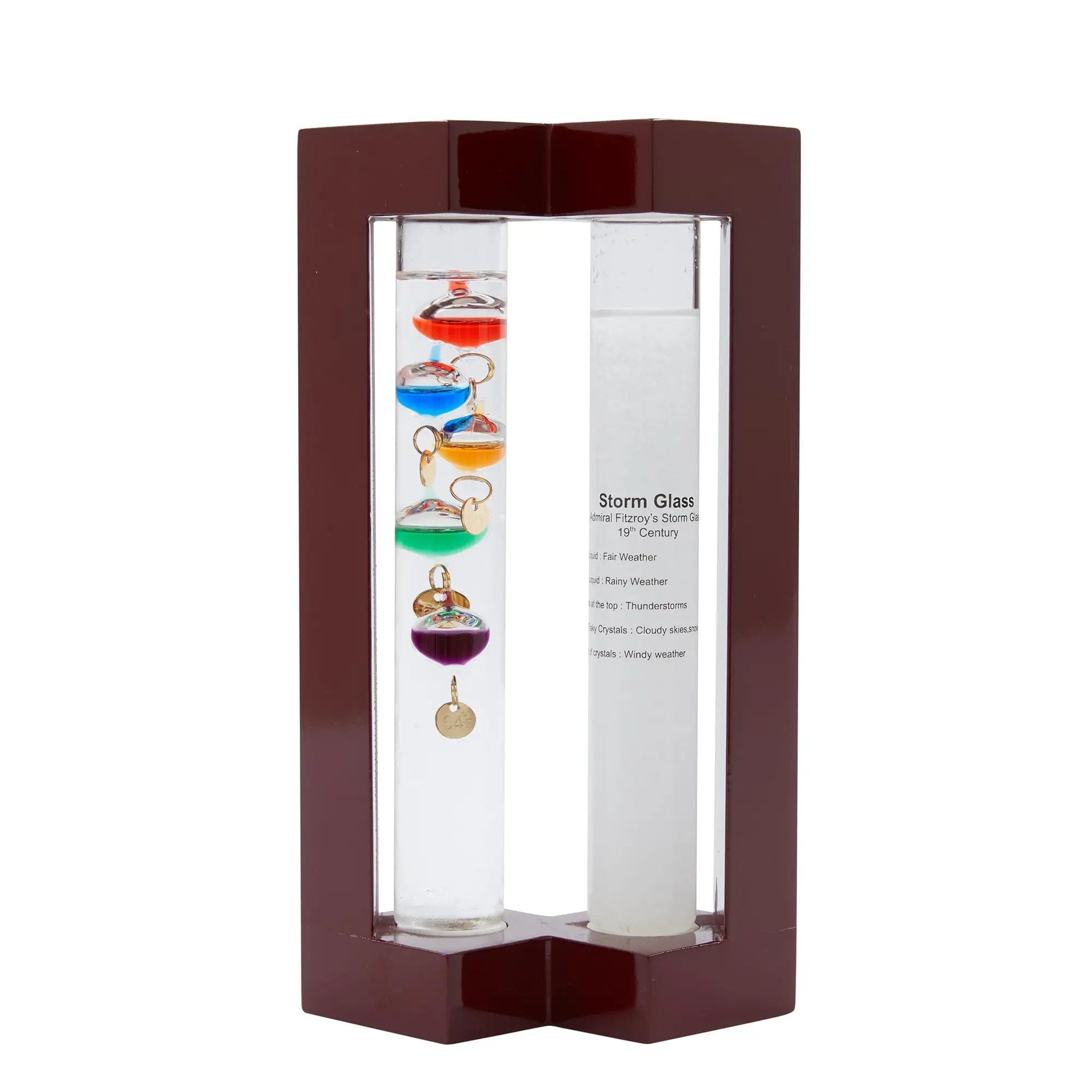 Cool Indoor Weather Station 64F-80F, Cherry Wood Frame ✓