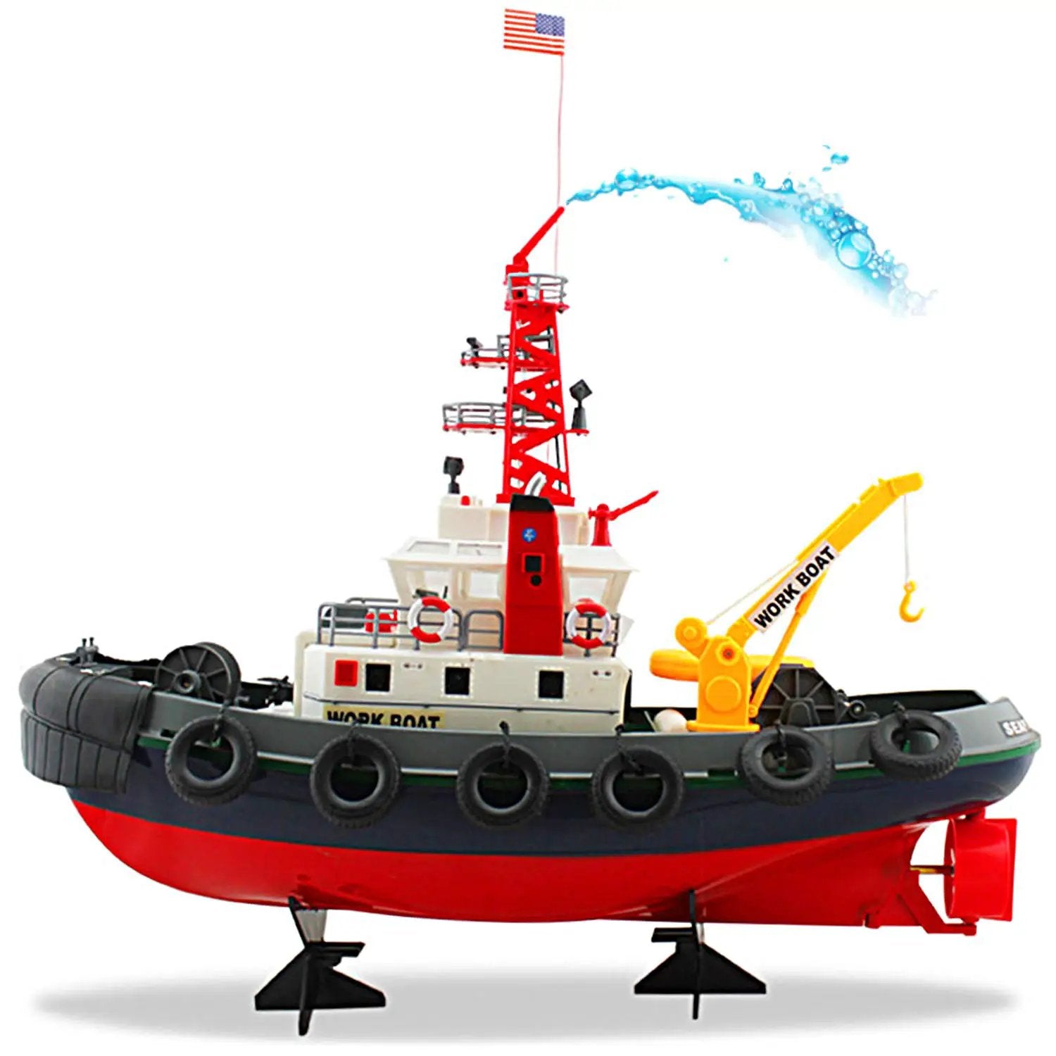 Dope RC Tug Boat 2.4GHz Remote Water Sprayer ✓