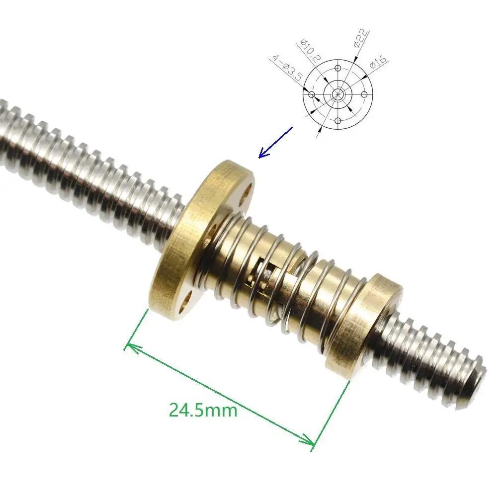 Two Pack Anti Backlash Brass Nut for Tr8x2 CNC ✓