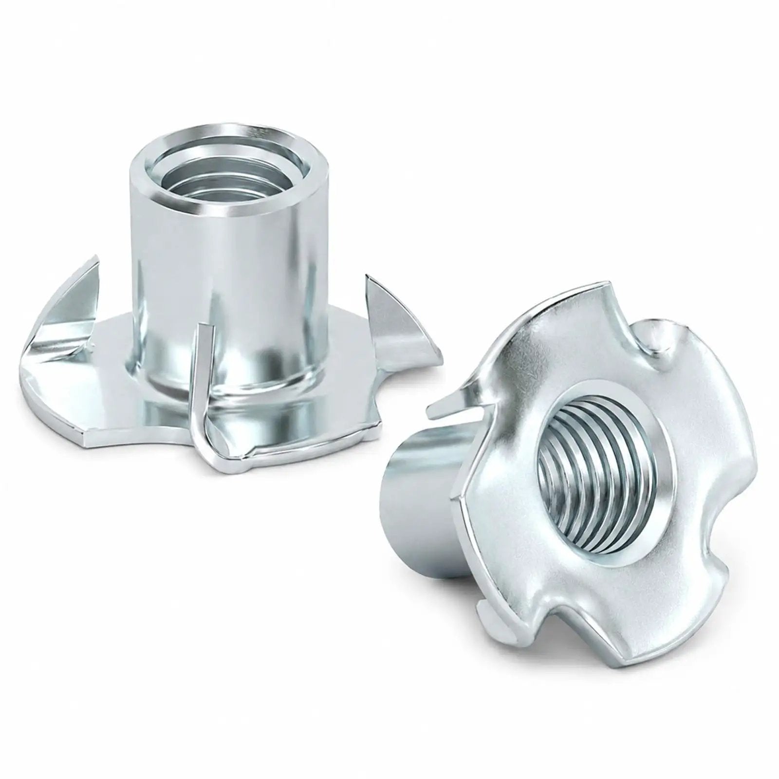 20 Piece T Nuts Set With Four & Three Prong Fasteners ✓