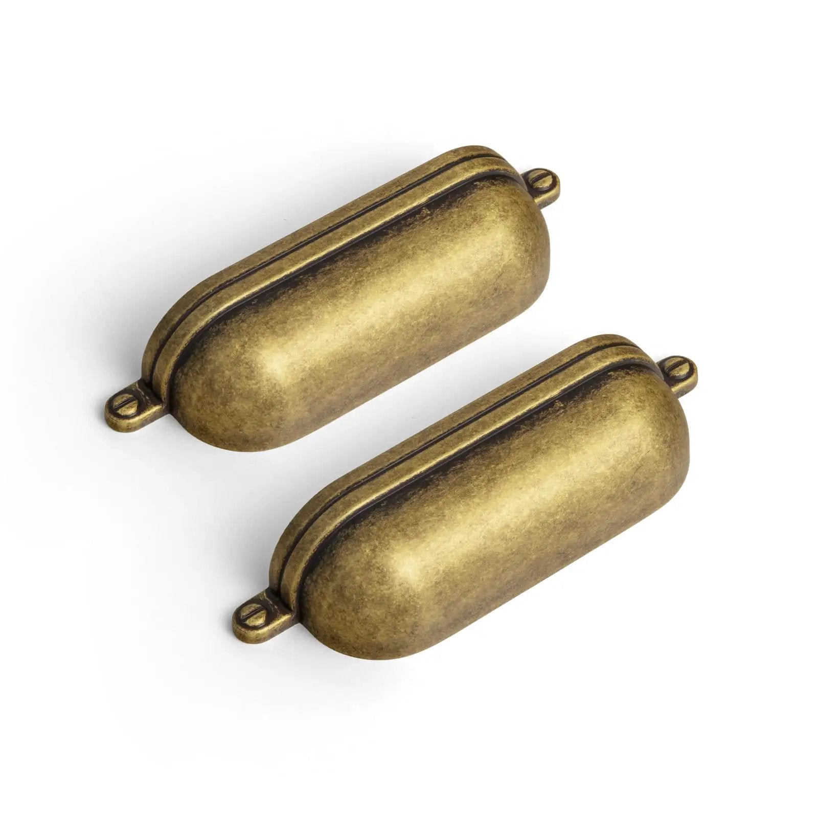 銅製レードル２本セット Antique Brass Cup Drawer Pulls | Durable Zinc Alloy ✓
