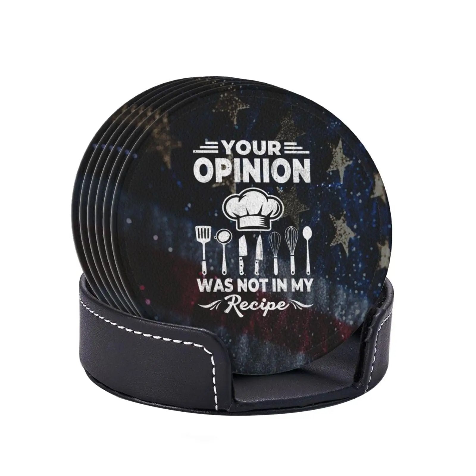 Six Leather Coasters With Holder Set – Shop Now ✓