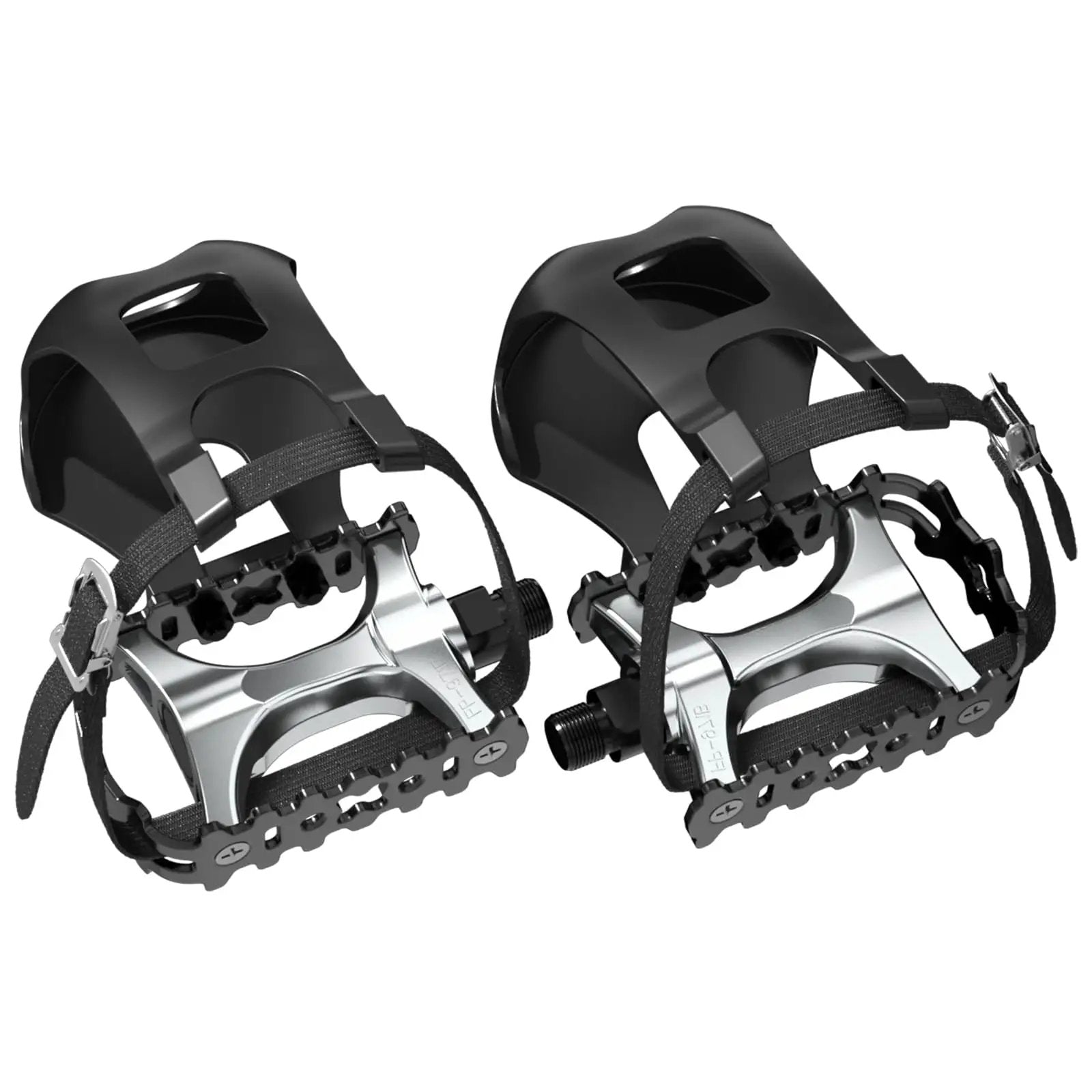 Durable Bike Pedals With Toe Cages and Straps ✓