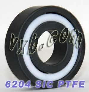 6204 Full Ceramic Bearing 20x47x14 Silicon Carbide SiC - VXB Ball Bearings
