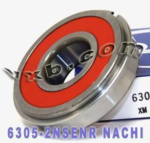 6305-2NSENR Nachi Bearing Sealed C3 Snap Ring Japan 25x62x17 Bearings - VXB Ball Bearings
