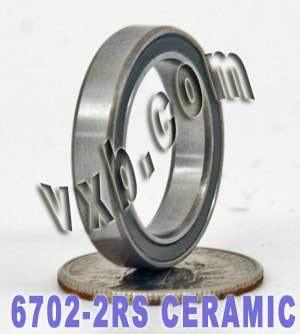6702-2RS Ceramic Sealed Bearing 15x21x4 - VXB Ball Bearings