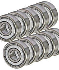 6x10x3 Stainless Steel Shielded Miniature Bearing Pack of 10 - VXB Ball Bearings