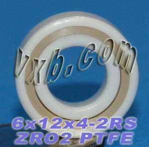 6x12x4 ZrO2 Full Ceramic Sealed Miniature Bearing - VXB Ball Bearings
