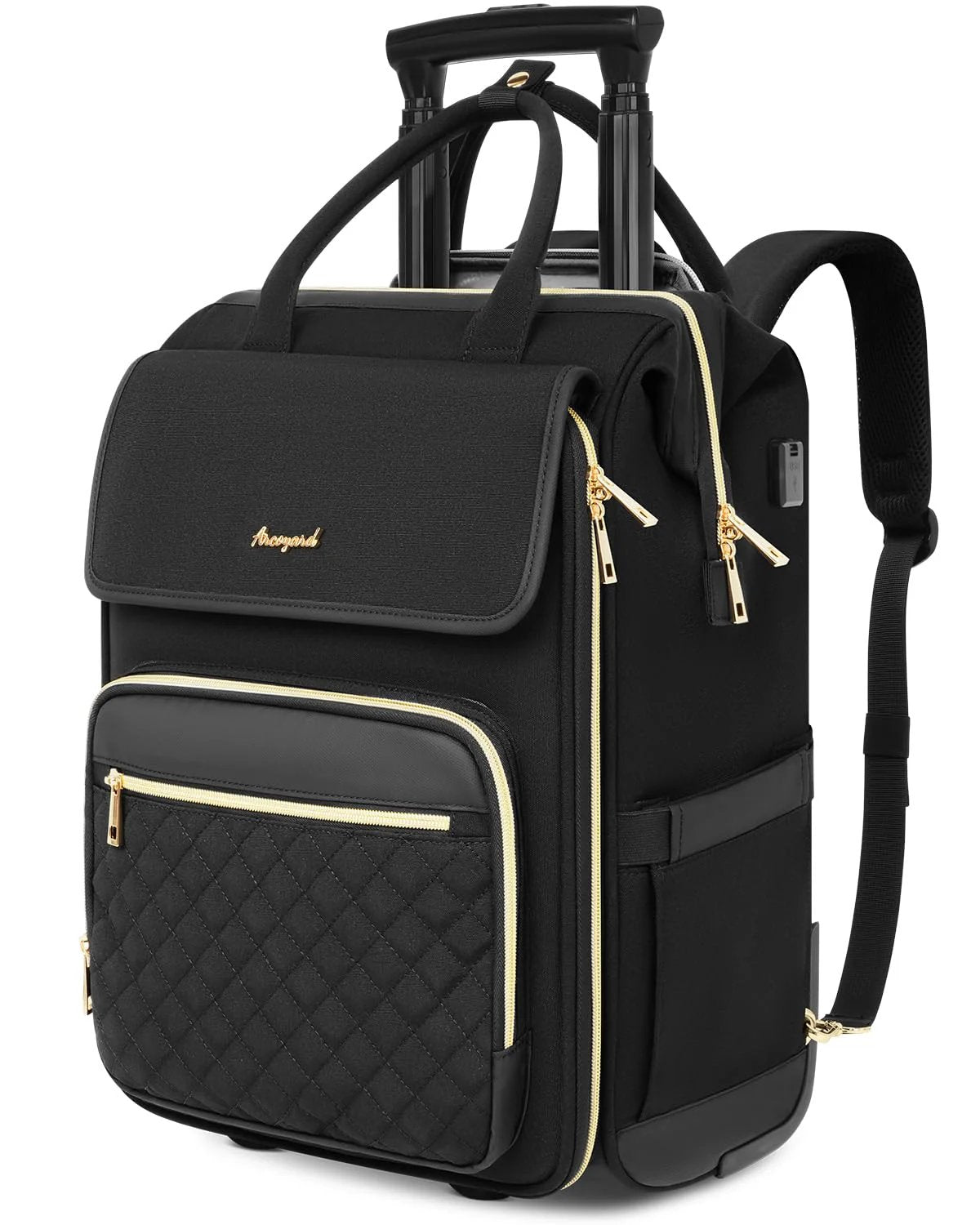 Rolling Wheeled Backpack For Women Arcoyard 2 In 1 ✓