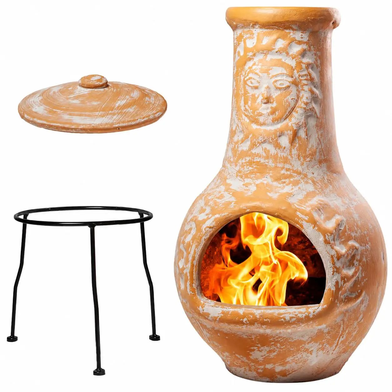 Medium Outdoor Chiminea Fireplace For Patio ✓