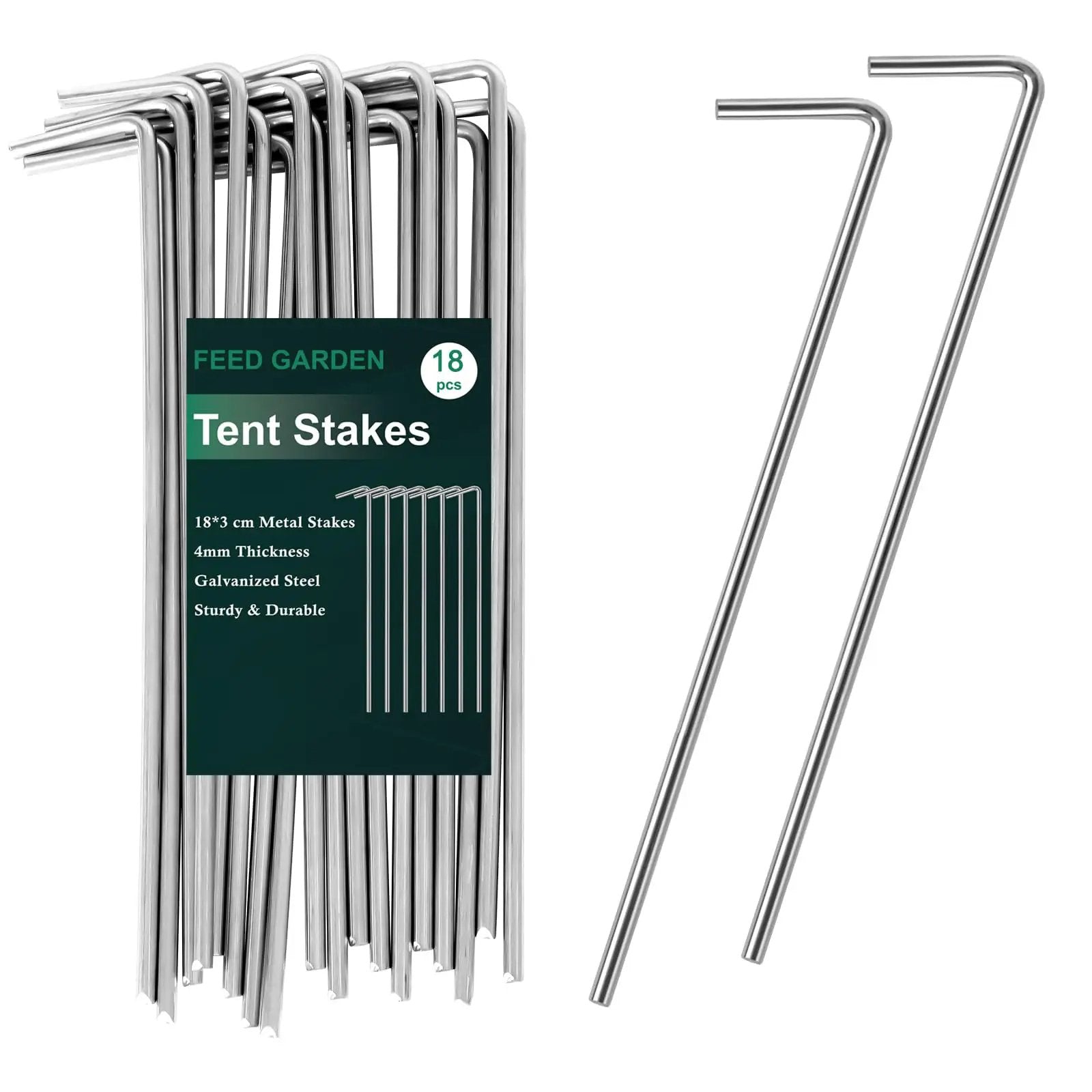 metal tent pegs 7 Inch Stakes 18 Pack Heavy Duty Garden ✓ Größe:Woom 4 info-eight These powerful stakes actually Pencere Tentesi Bahçe Güneşlik
