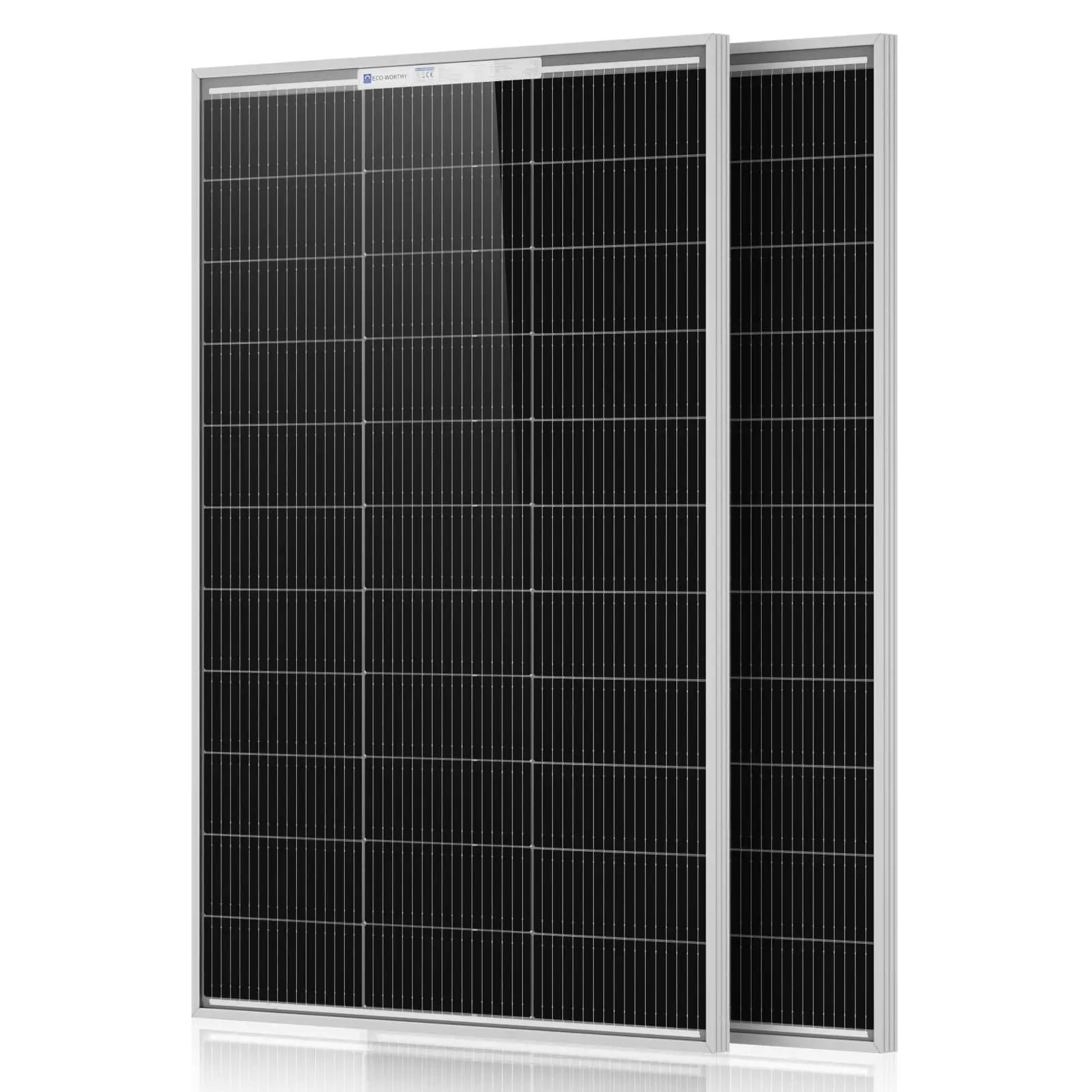 Ultra-Efficient 100W Mono Solar Panels 2-Pack ✓
