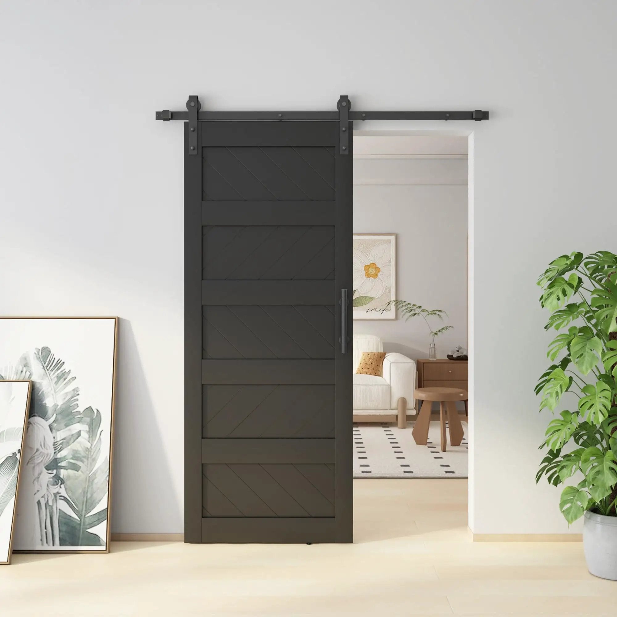 32 By 80 Inch Sliding Barn Door Kit Matte Black ✓